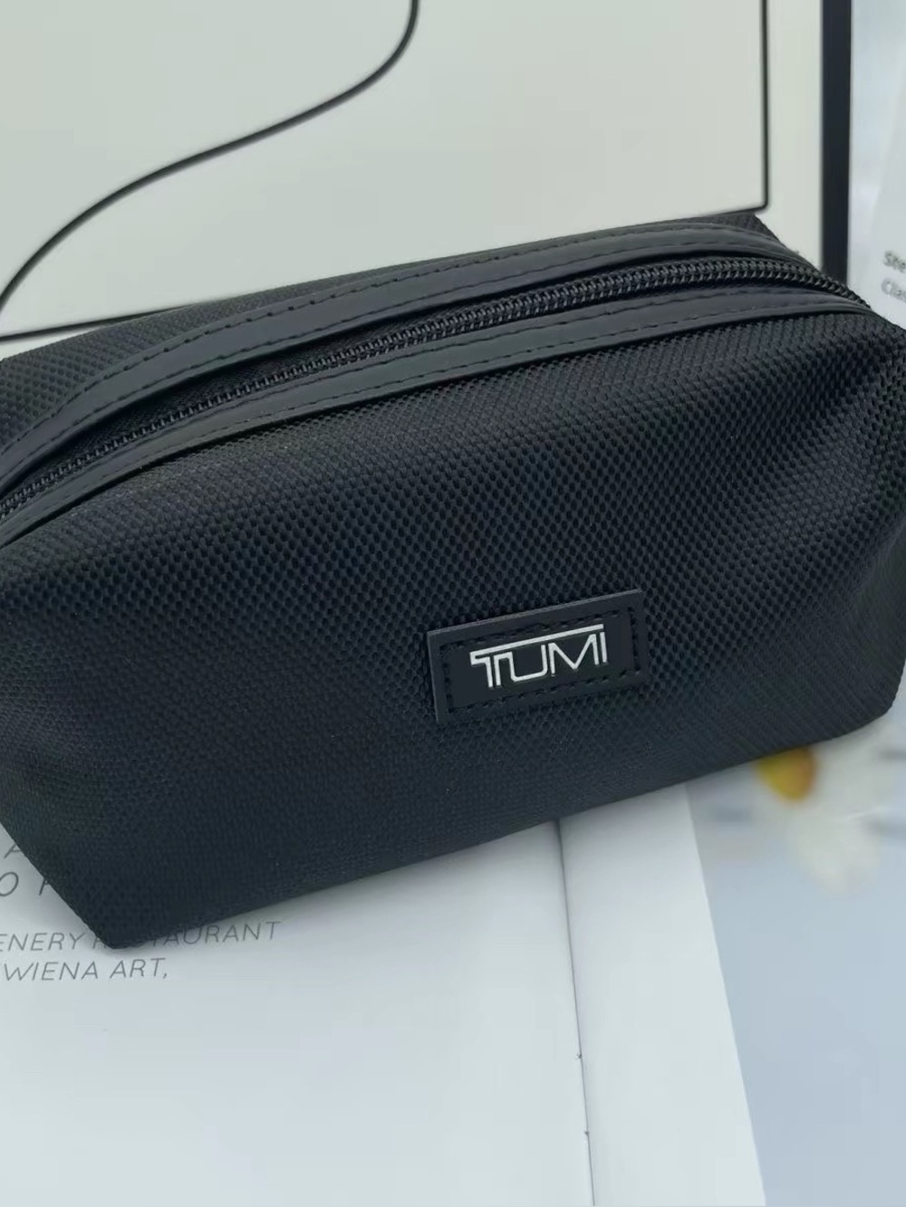 Tumi Black Nylon Toiletry Pouch